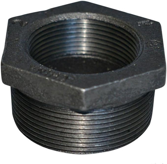 BLACK HEX BUSHING BLACK IRON 1-1/2 X 1-1/4 PS-12x14